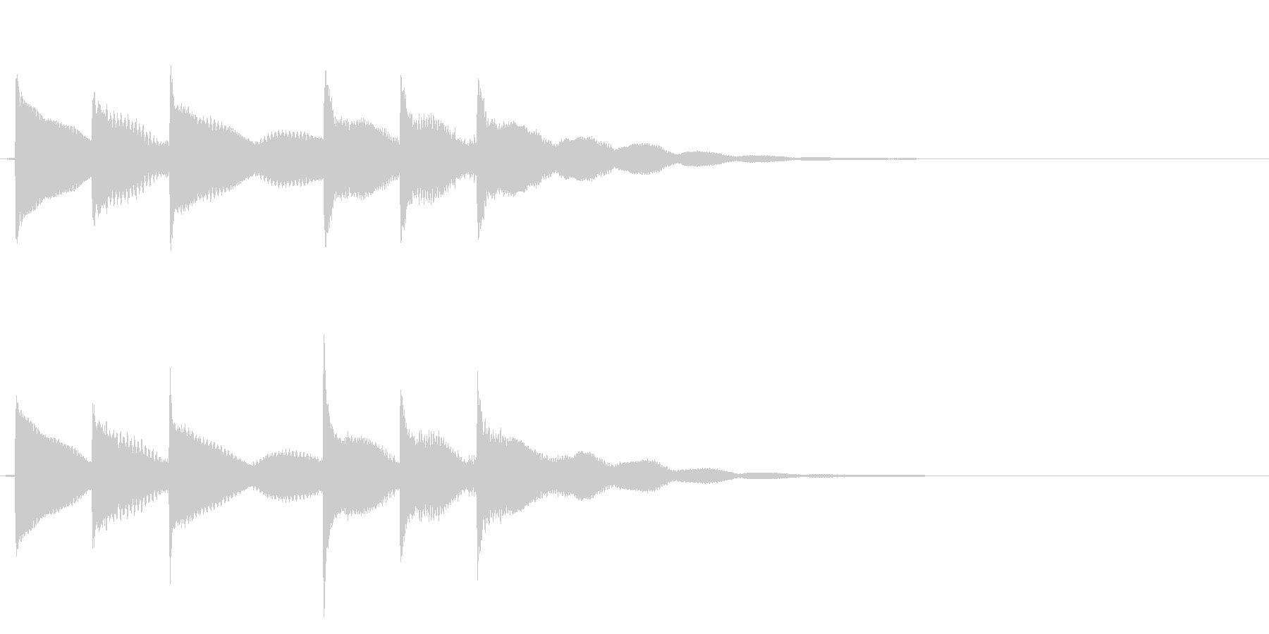 ティロリンティロリン音階が前後で変化ベルの未再生の波形