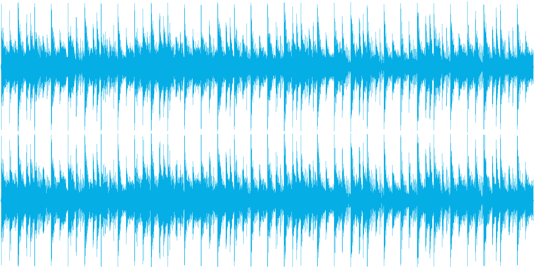 電子的な音で繰り返される楽曲です。の再生済みの波形