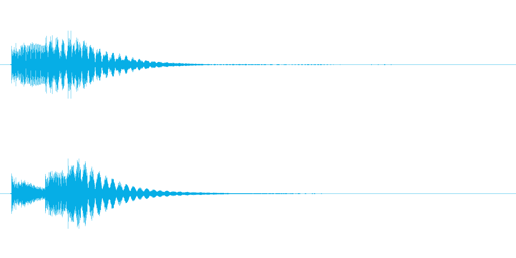 決定ボタンクリック時などの決定音。の再生済みの波形