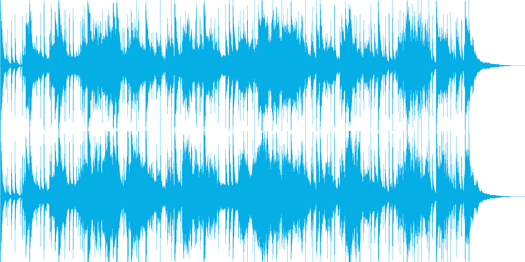 アラビア風の雰囲気のBGM1の再生済みの波形