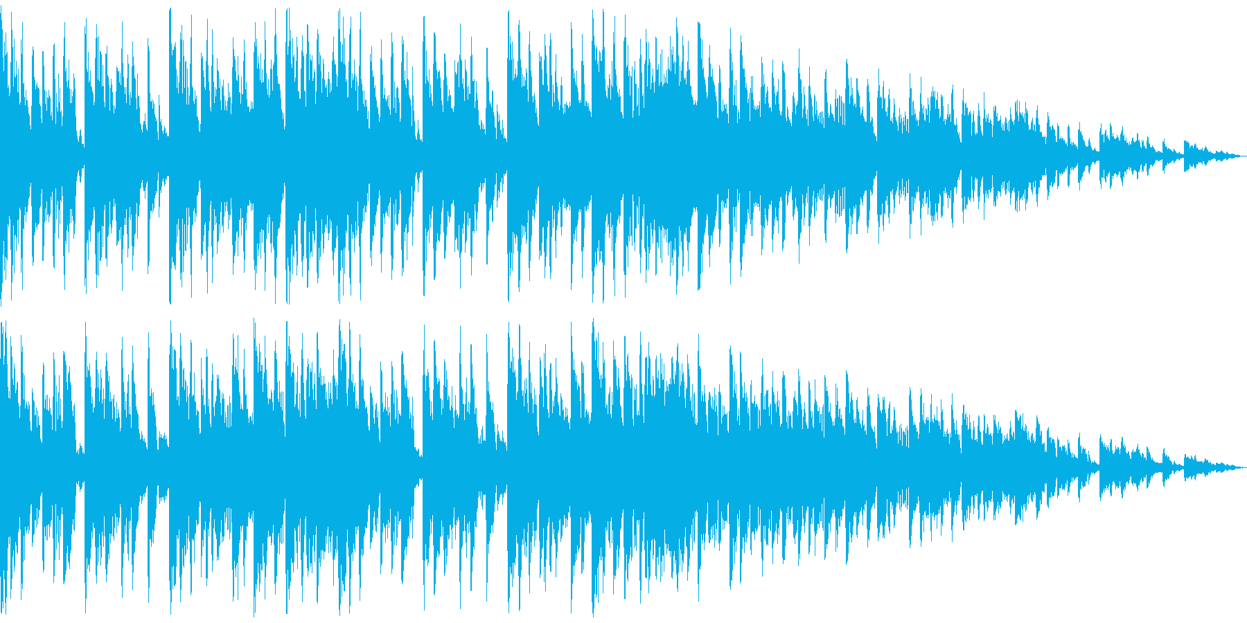 デジタルと生楽器を融合した日常的な曲の再生済みの波形