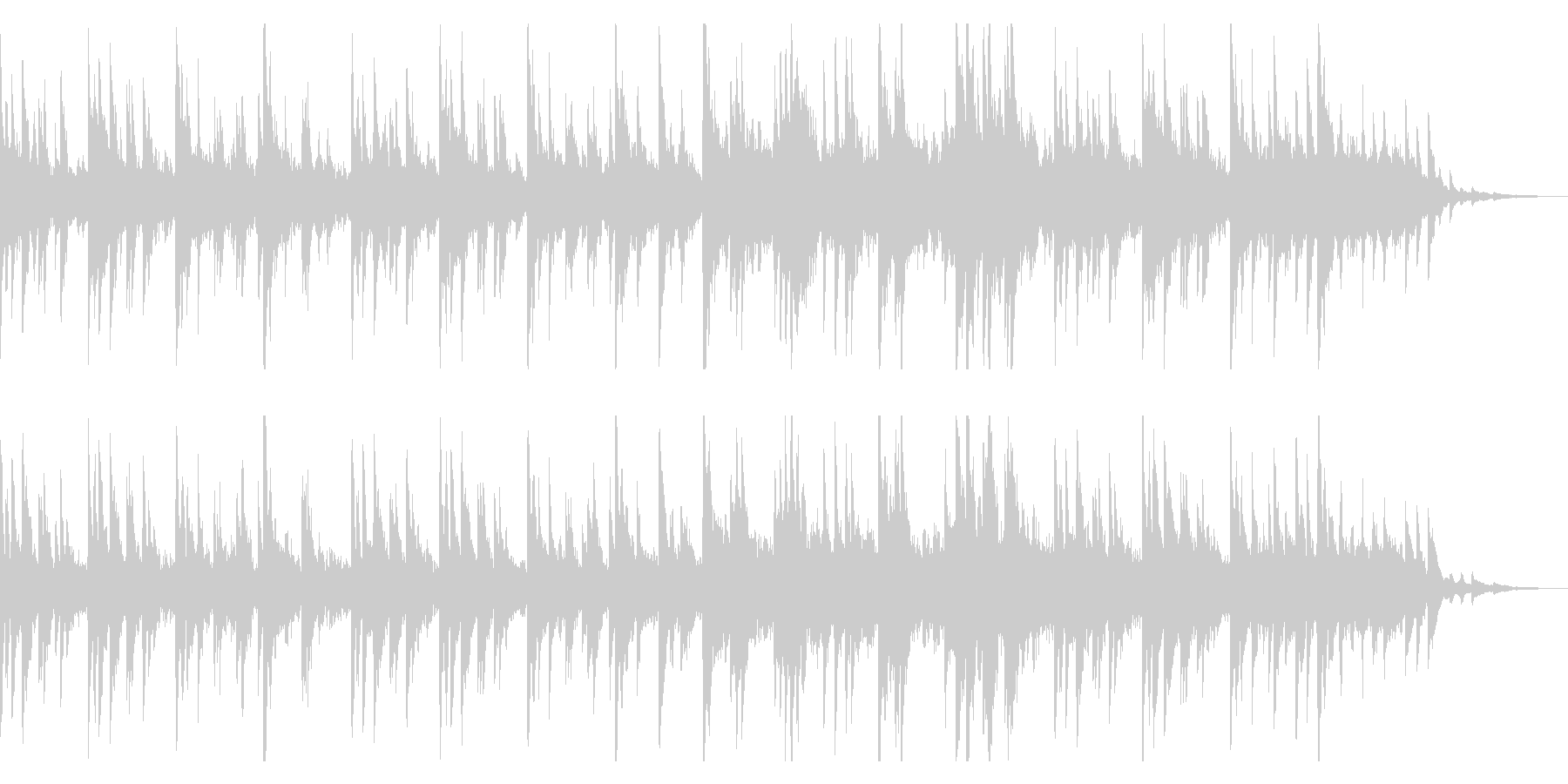 しっとりする優しいピアノ曲の未再生の波形