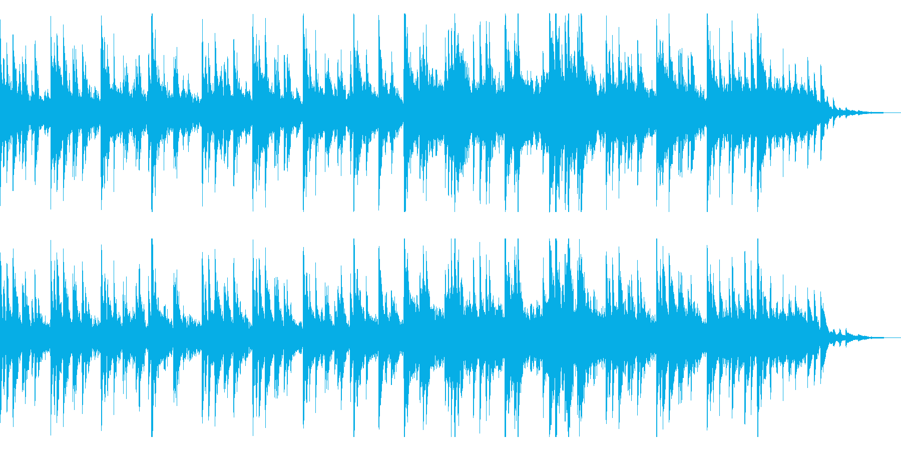 しっとりする優しいピアノ曲の再生済みの波形
