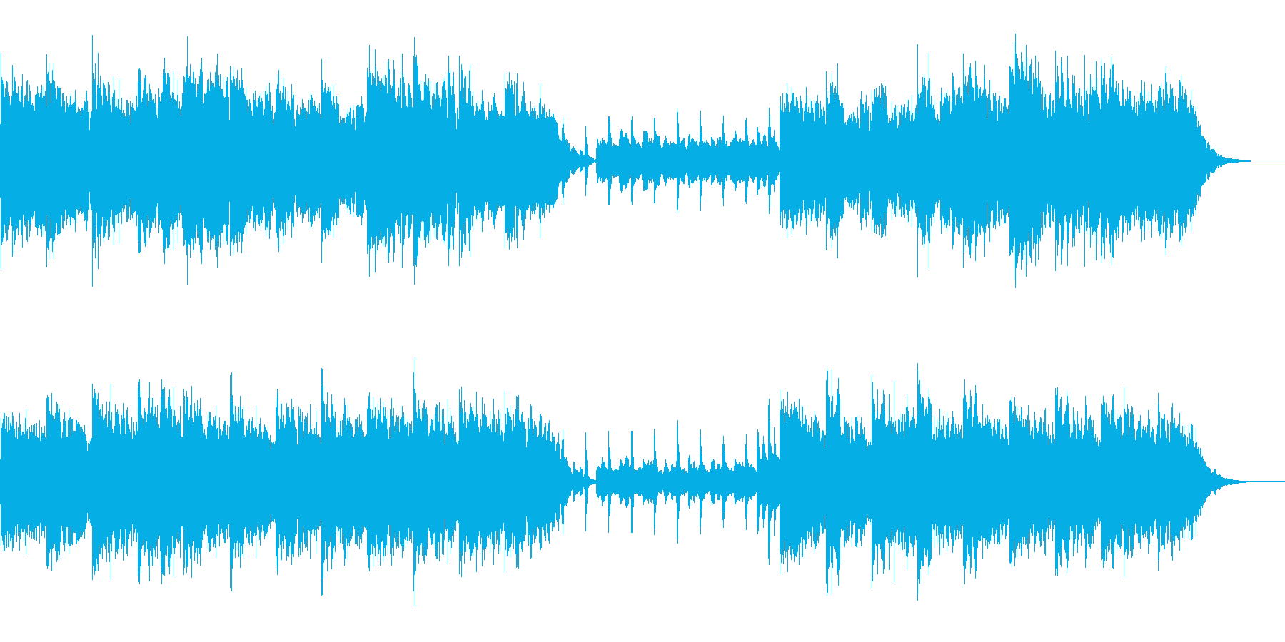 森の動物たちをイメージした神秘的な曲の再生済みの波形
