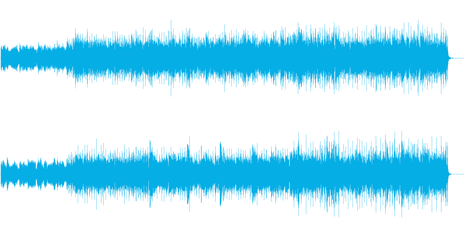 4つ打ちピコピコかっこいいBGMの再生済みの波形