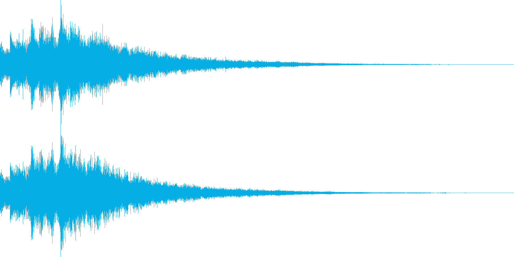 余韻長めのキラキラ音です。開始音などにの再生済みの波形