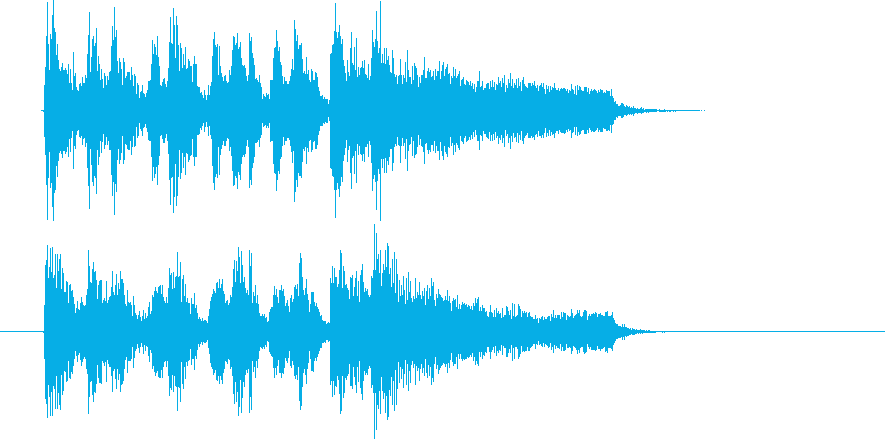 ミステリアスでドラマティックな楽曲の再生済みの波形