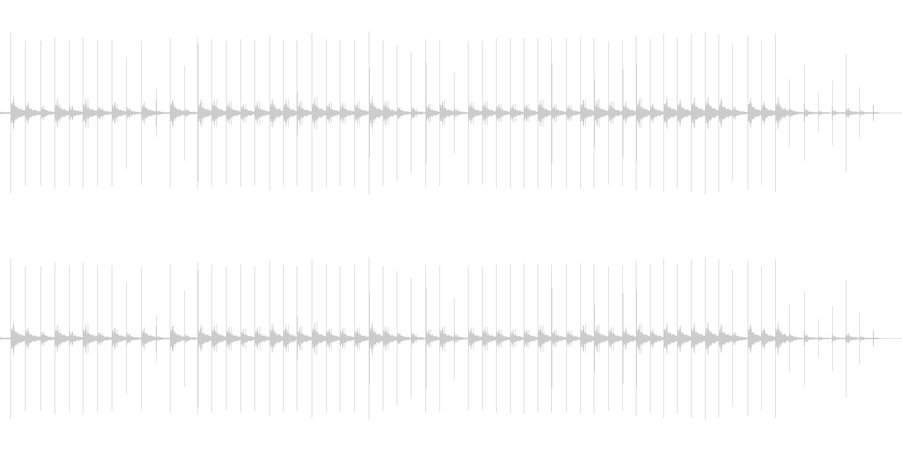 足音です。コツコツコツコツって感じです。の未再生の波形