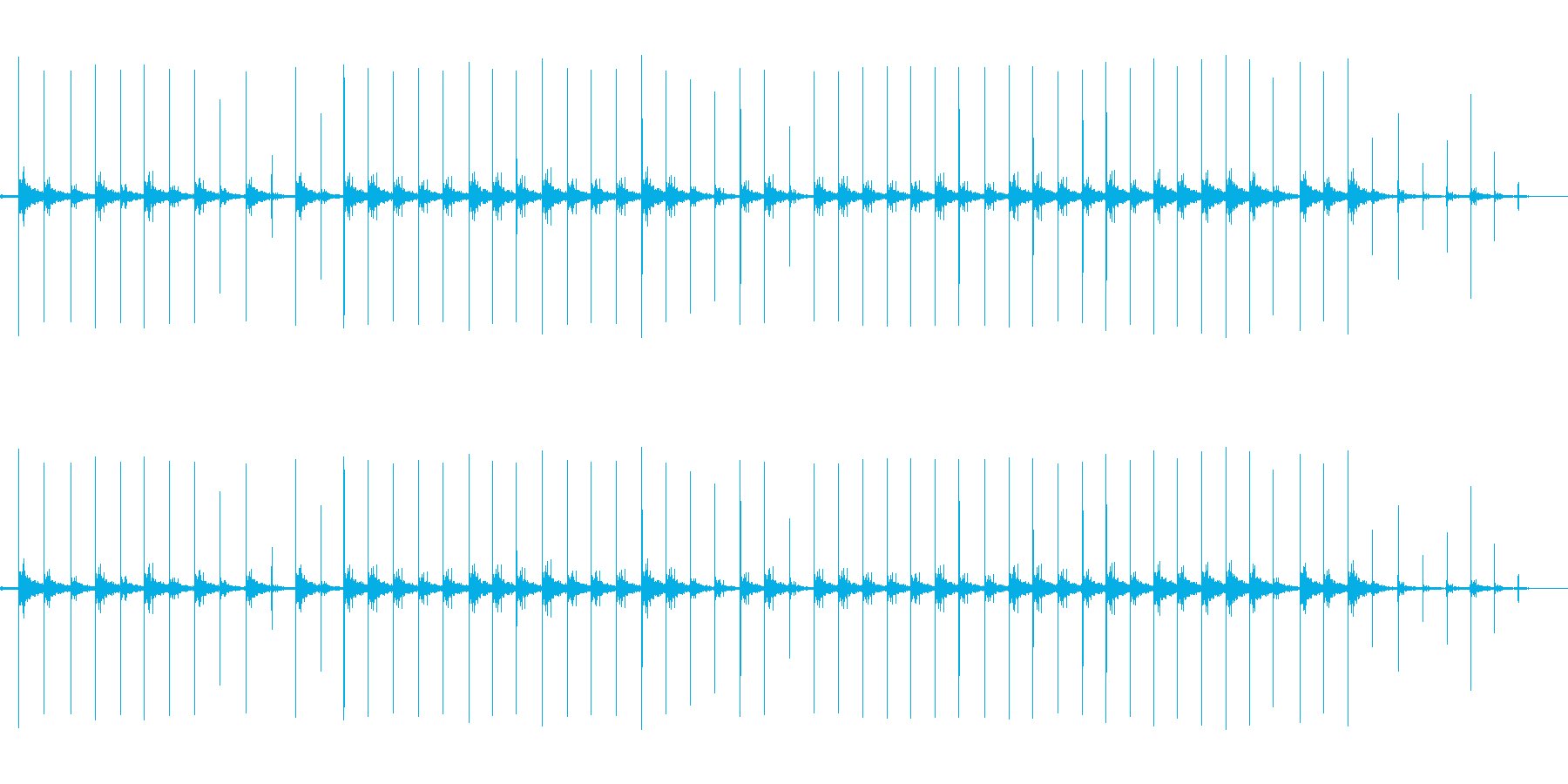 足音です。コツコツコツコツって感じです。の再生済みの波形