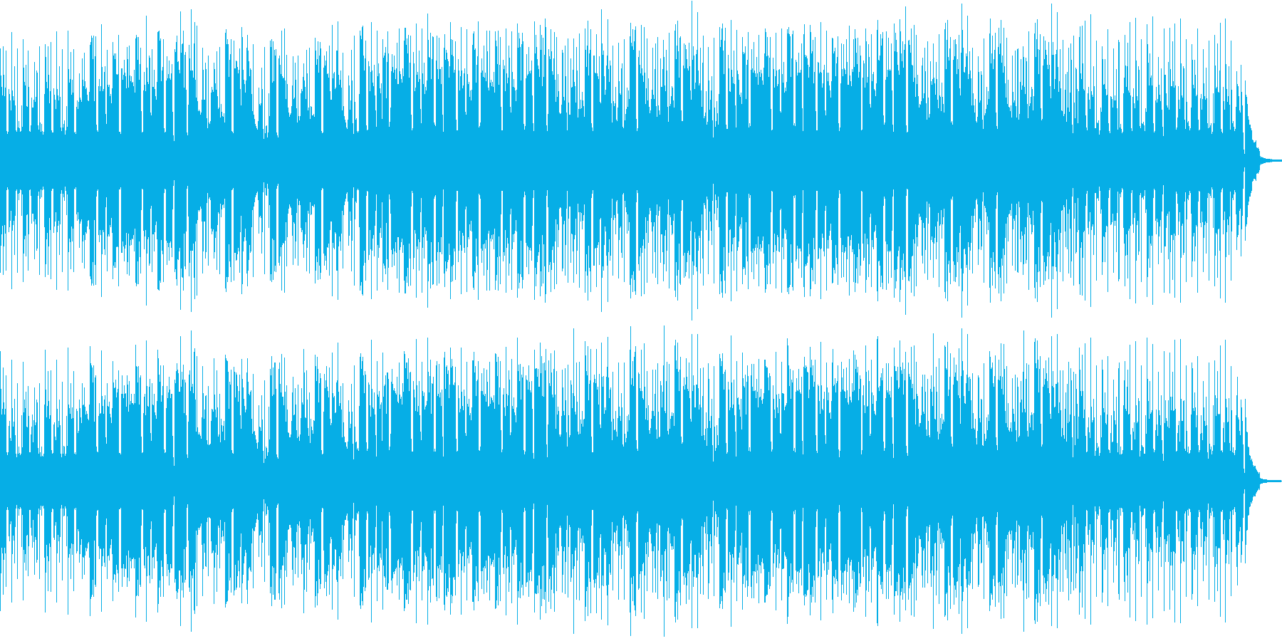紹介動画に最適な、疾走感のある爽やかな曲の再生済みの波形