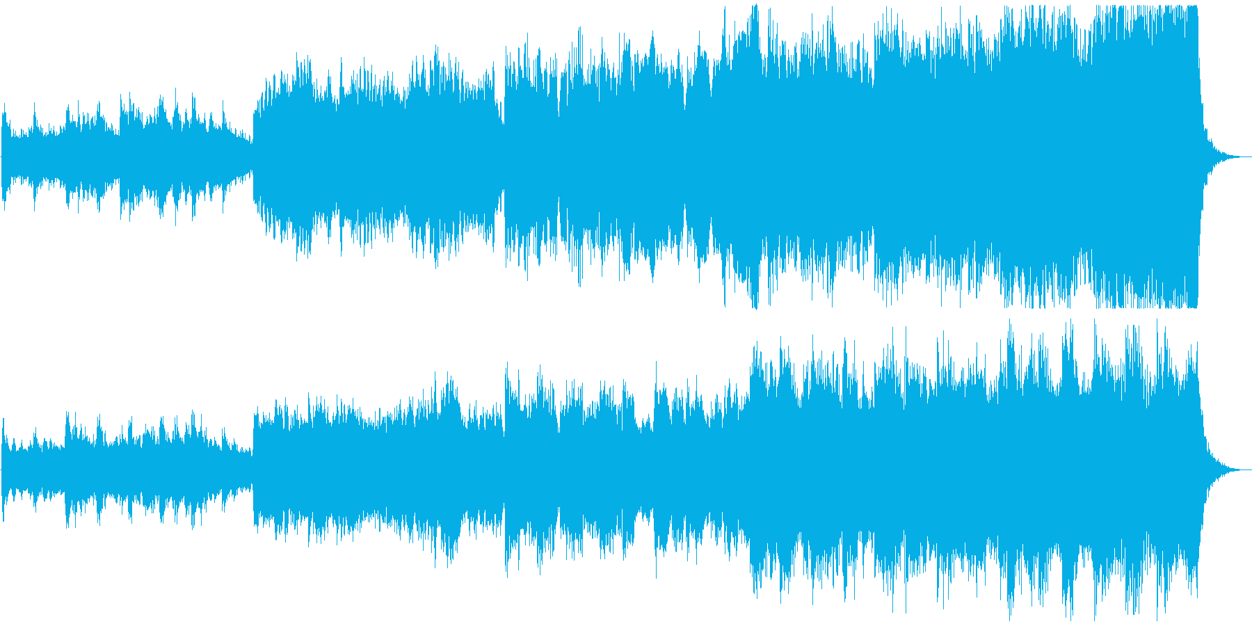 美しい音色の躍動感あるオーケストラの再生済みの波形