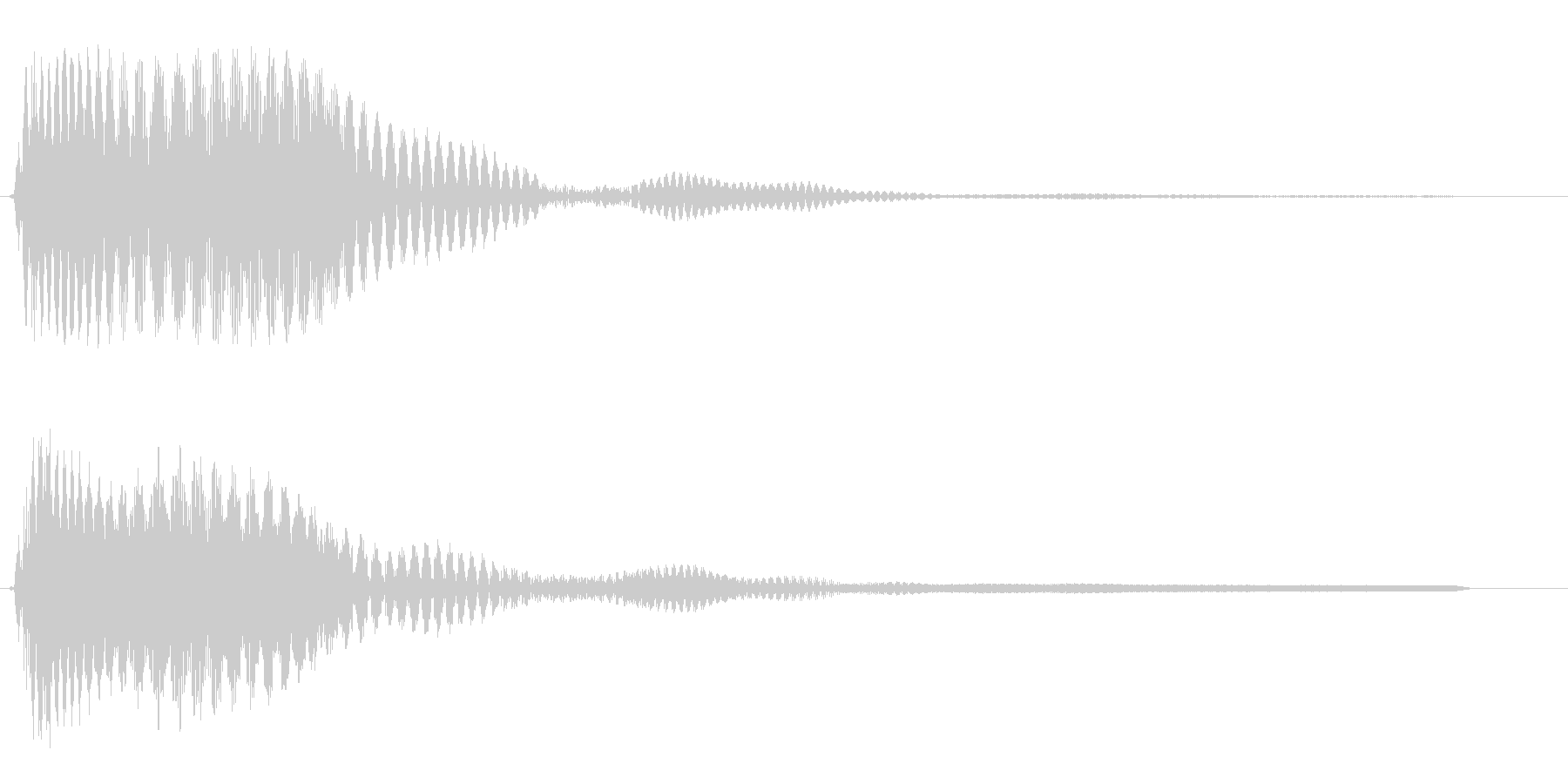 ピュ↓イ〜↑ン(下がって上がるシンセ音)の未再生の波形