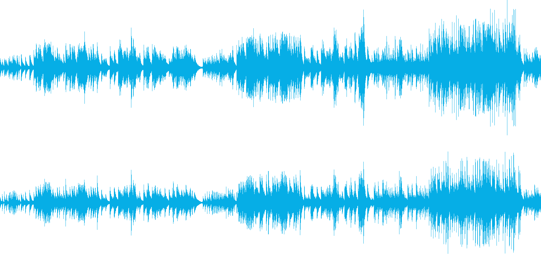 のどかな自然を感じさせるピアノ曲 ループの再生済みの波形
