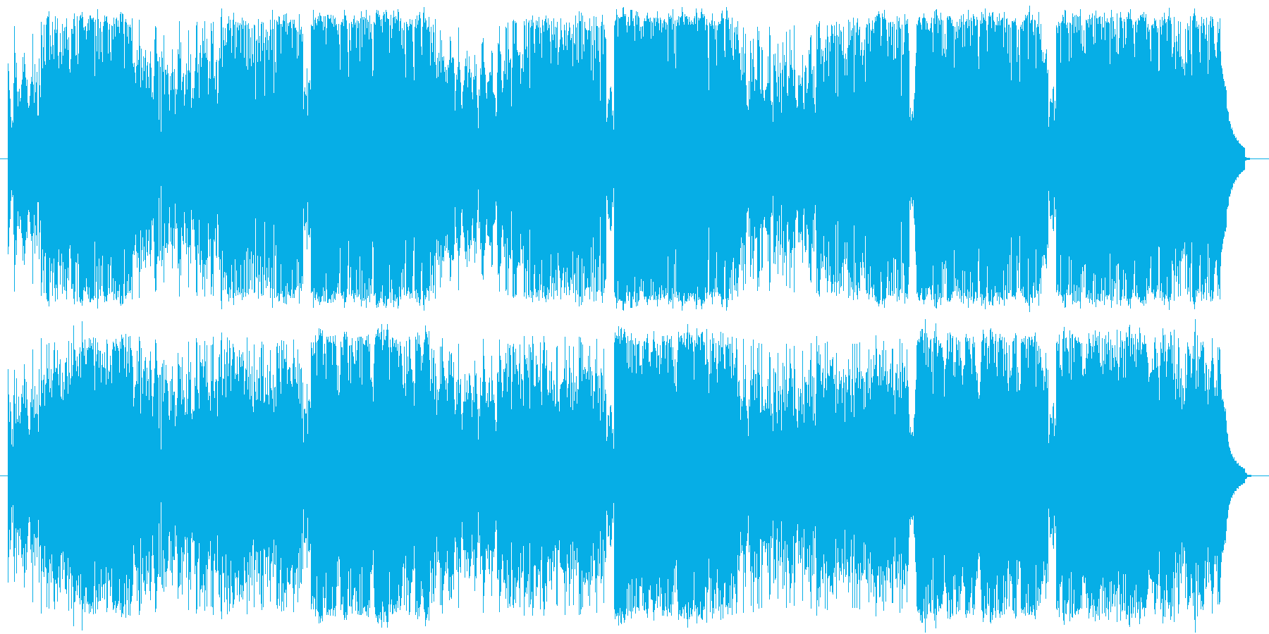 可愛くてポップな曲調の再生済みの波形