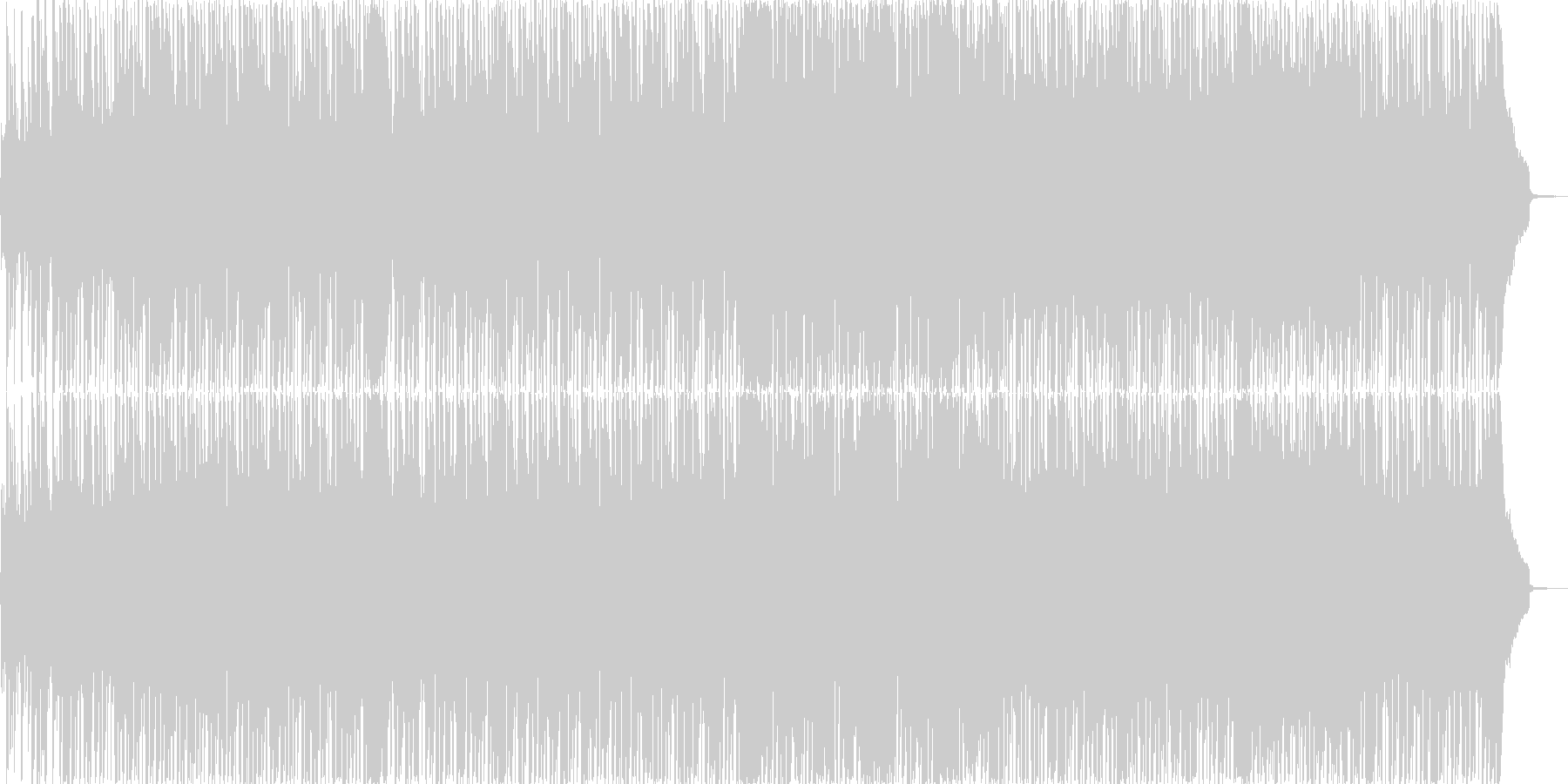 コミカルに軽快なスキップの明るい曲の未再生の波形