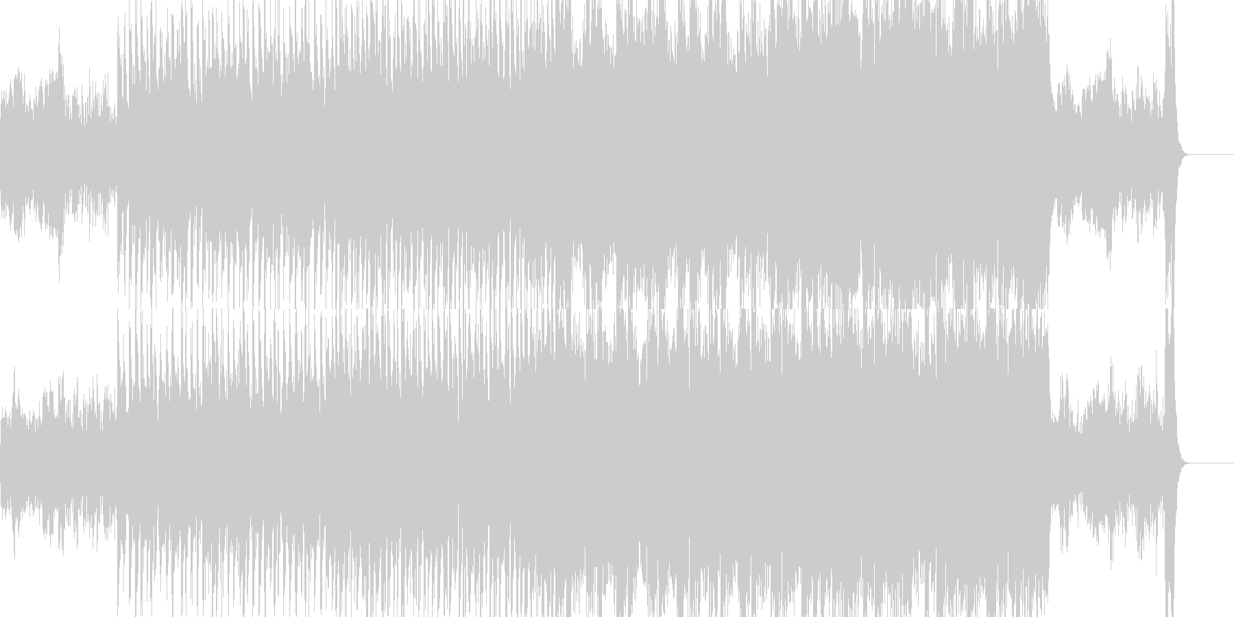 生オーケストラ仕立ての壮大な感じの行進曲の未再生の波形