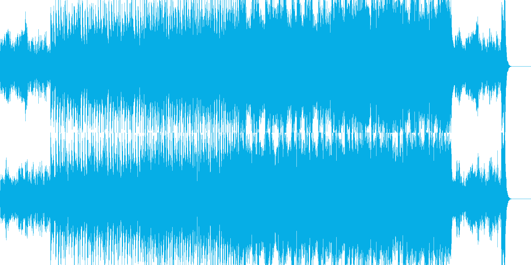 生オーケストラ仕立ての壮大な感じの行進曲の再生済みの波形