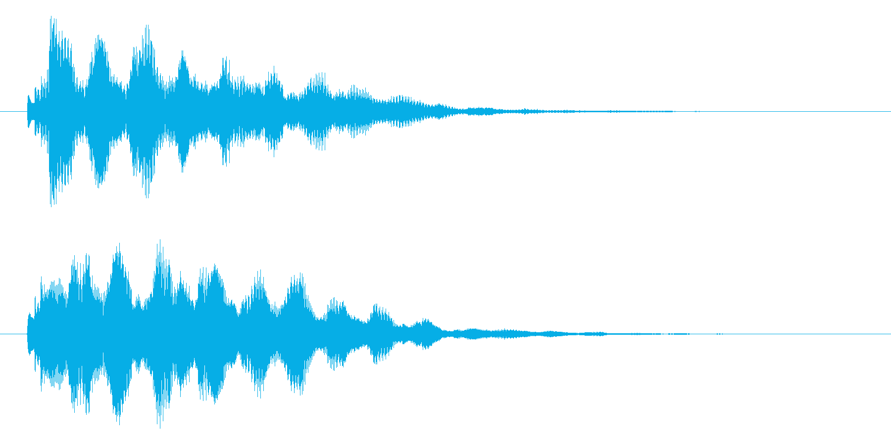 フワッと広がるようなジングルです。の再生済みの波形