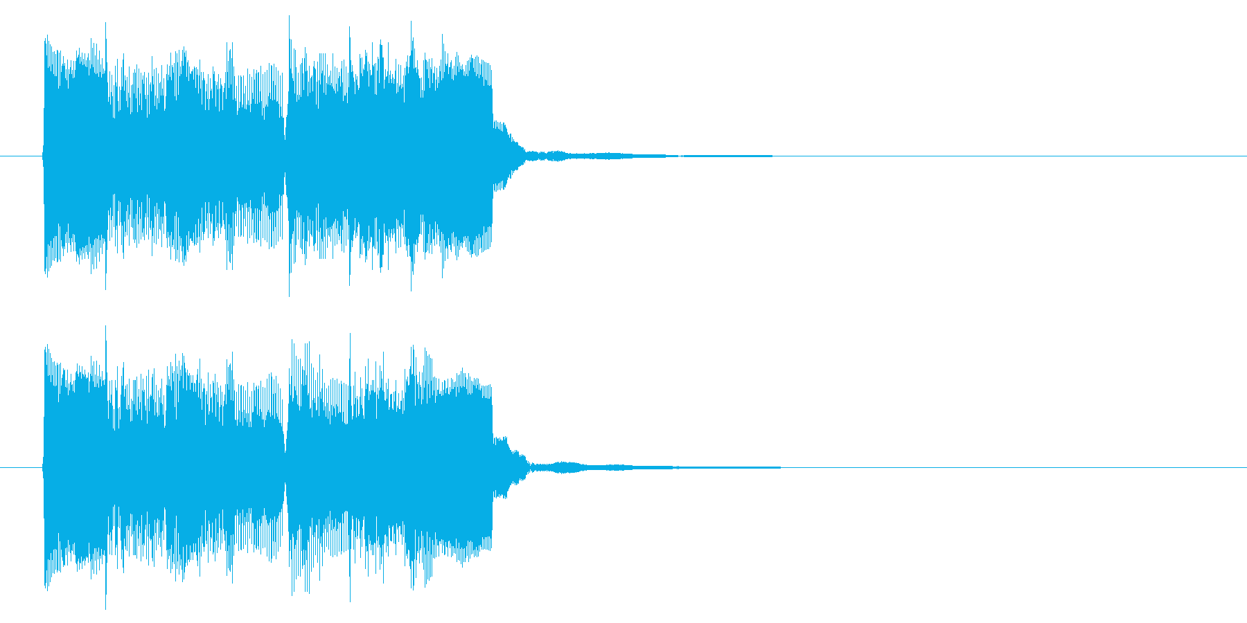 清い雰囲気のピアノ曲の再生済みの波形
