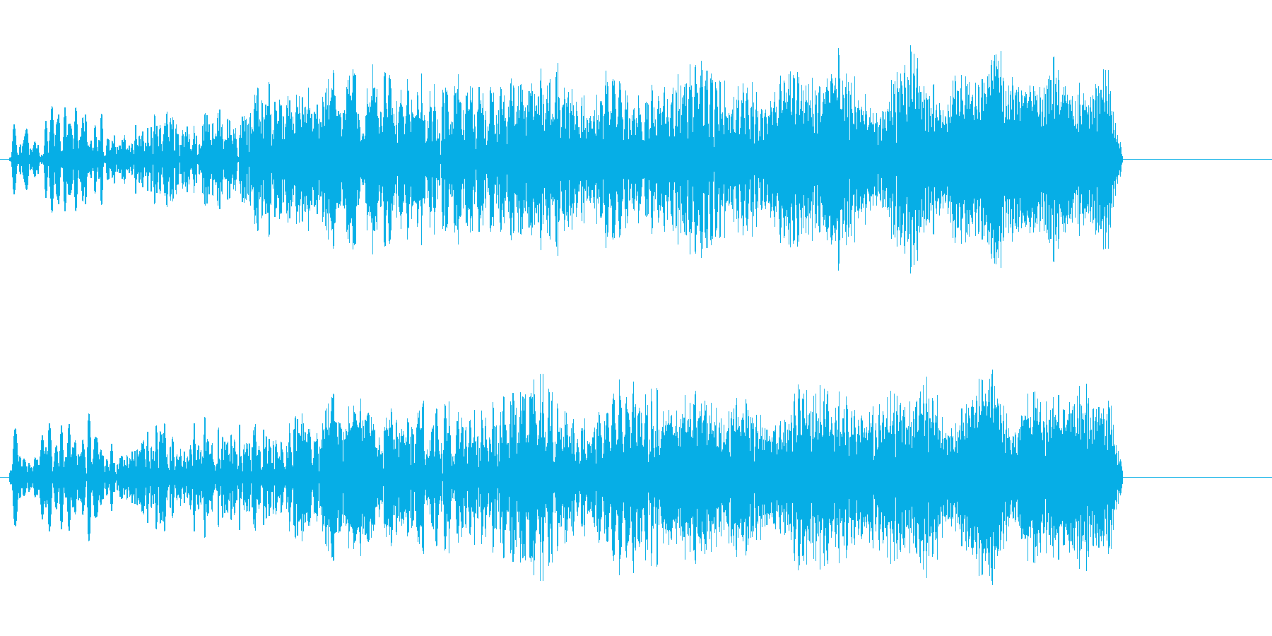 チュワーン(アップ系)の再生済みの波形