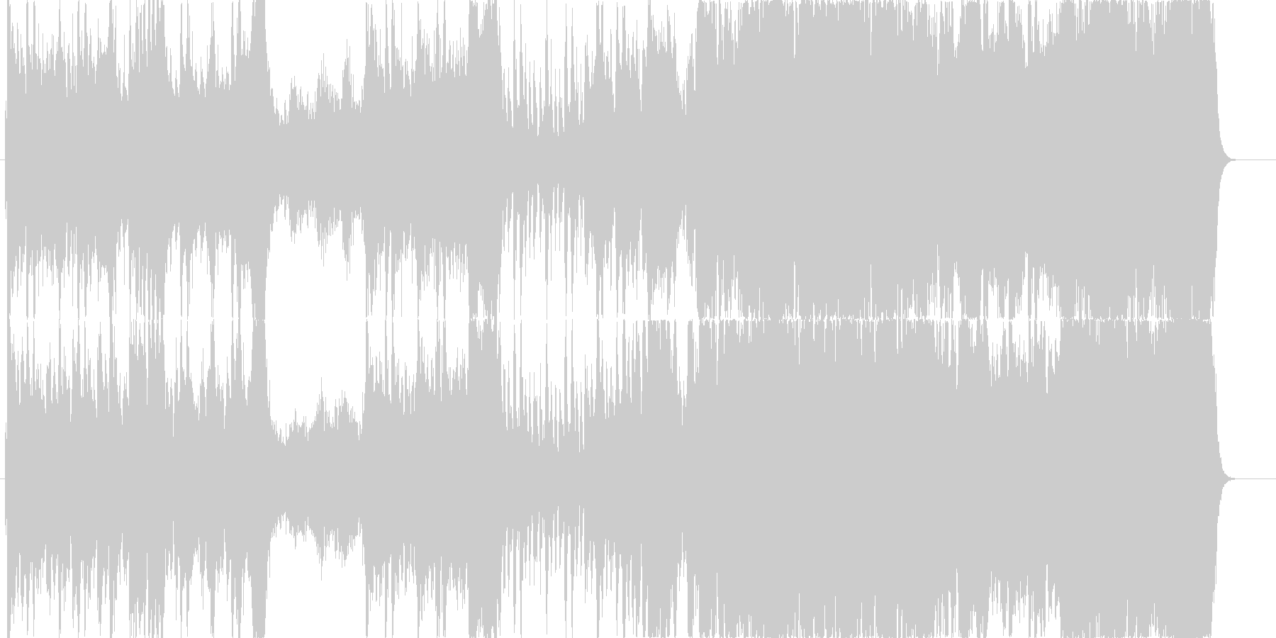 何らかの救出作戦をイメージした楽曲の未再生の波形