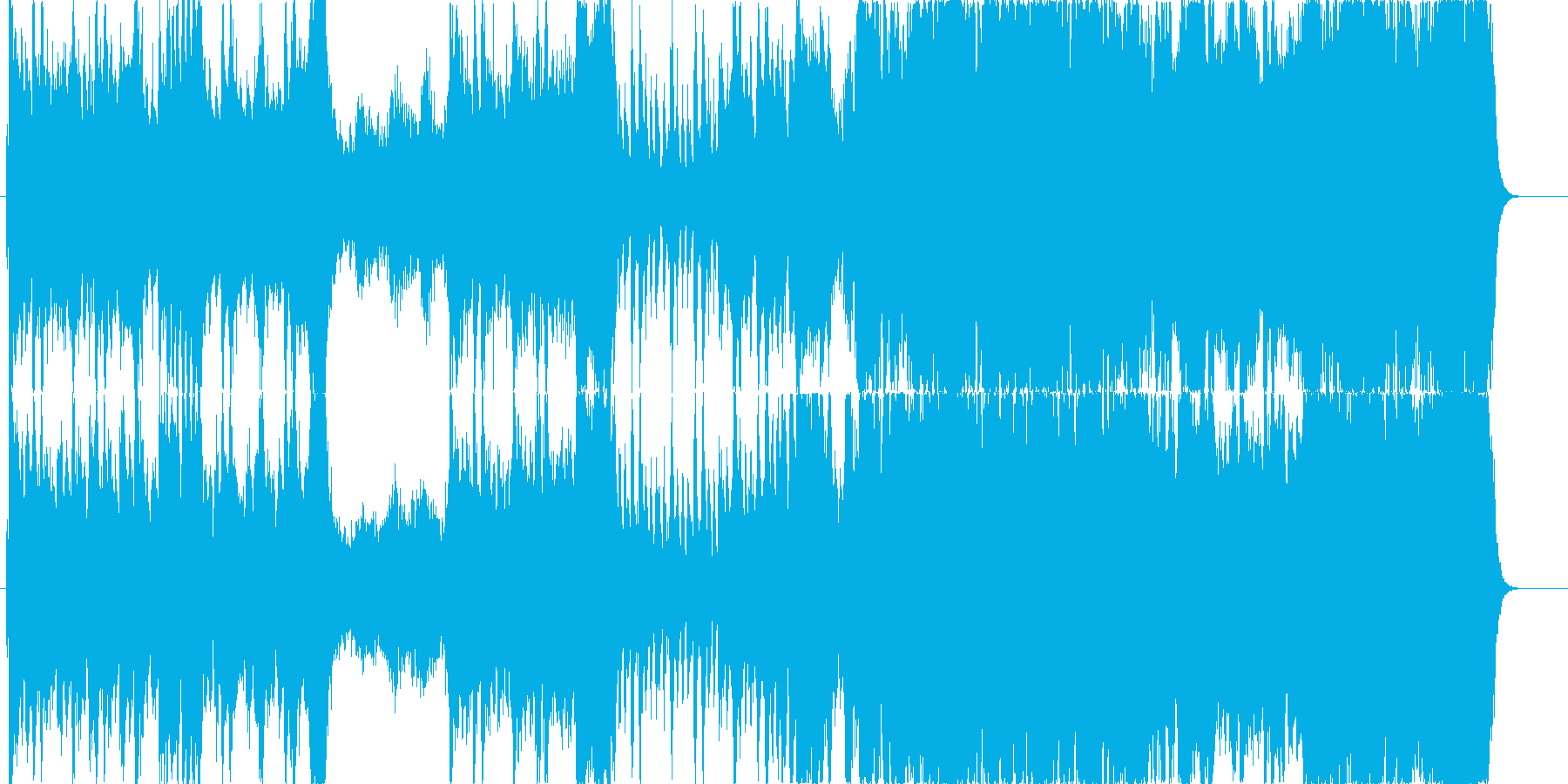 何らかの救出作戦をイメージした楽曲の再生済みの波形