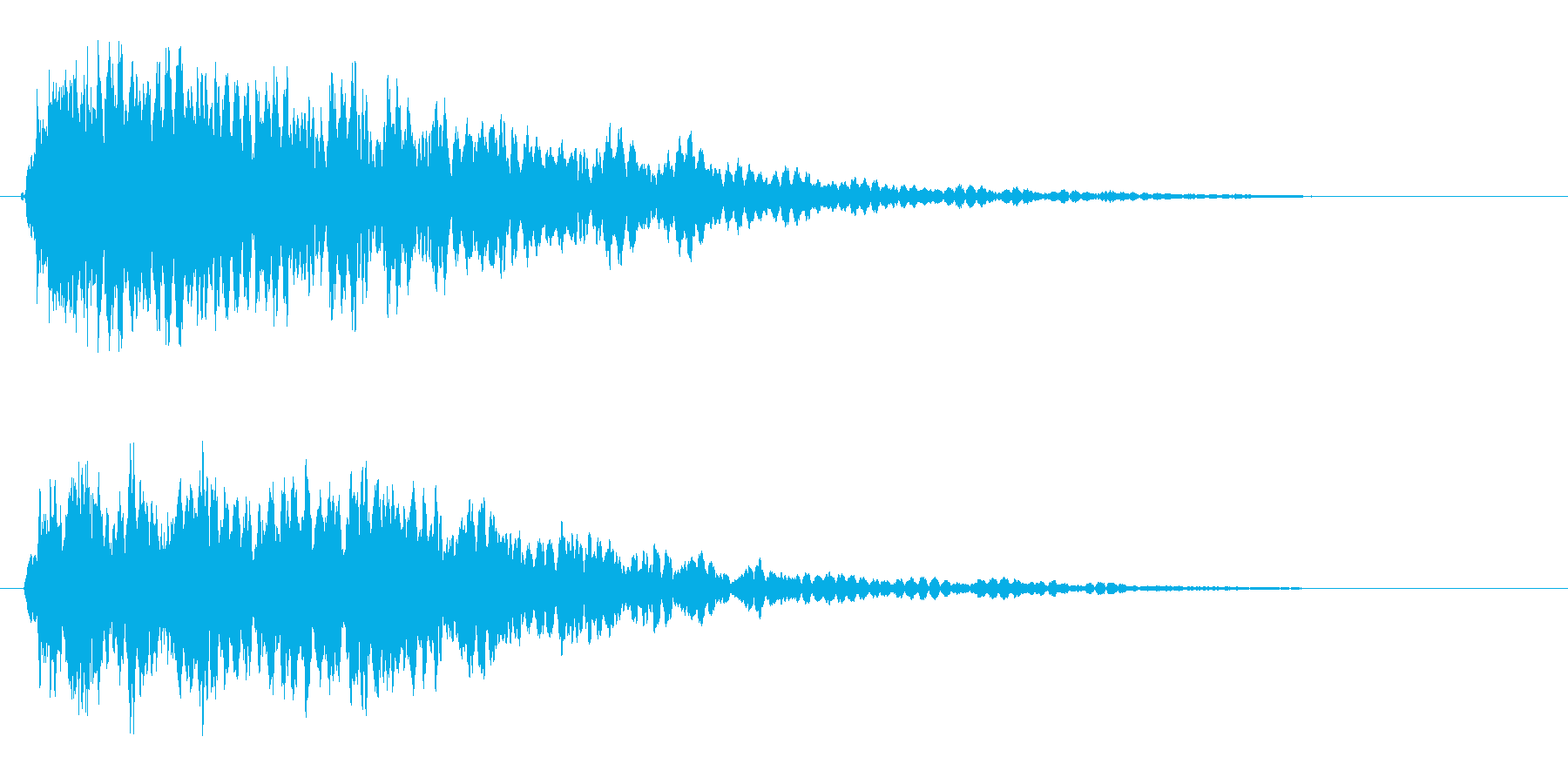キーン(ガラスや氷が当たる音)の再生済みの波形