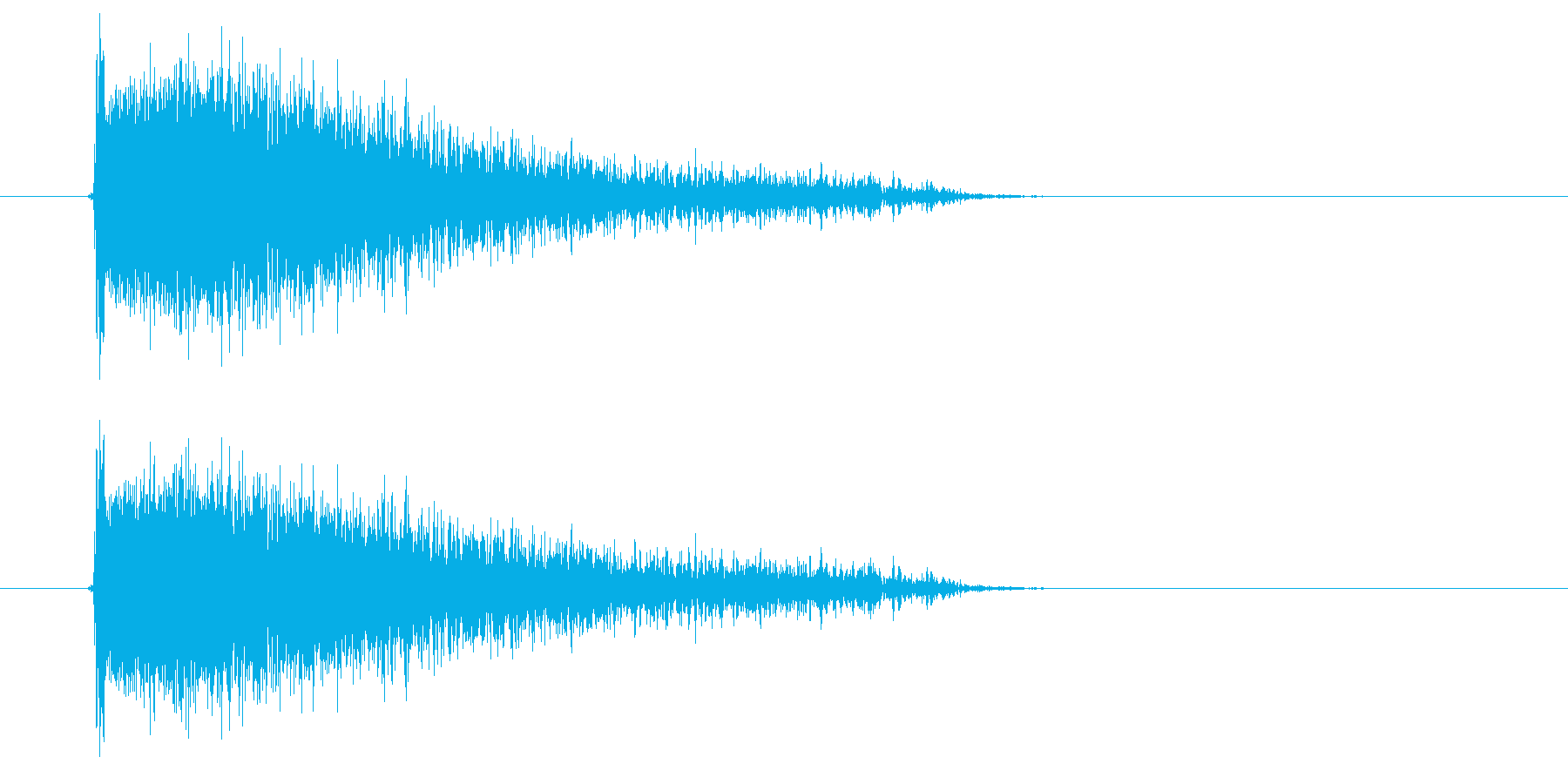 ピシューン(強めの長い風切り音)の再生済みの波形