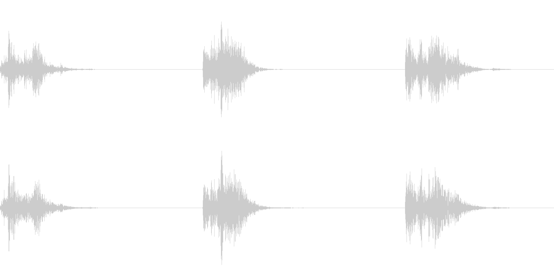 ゴボ(水中で水をかく音です)の未再生の波形