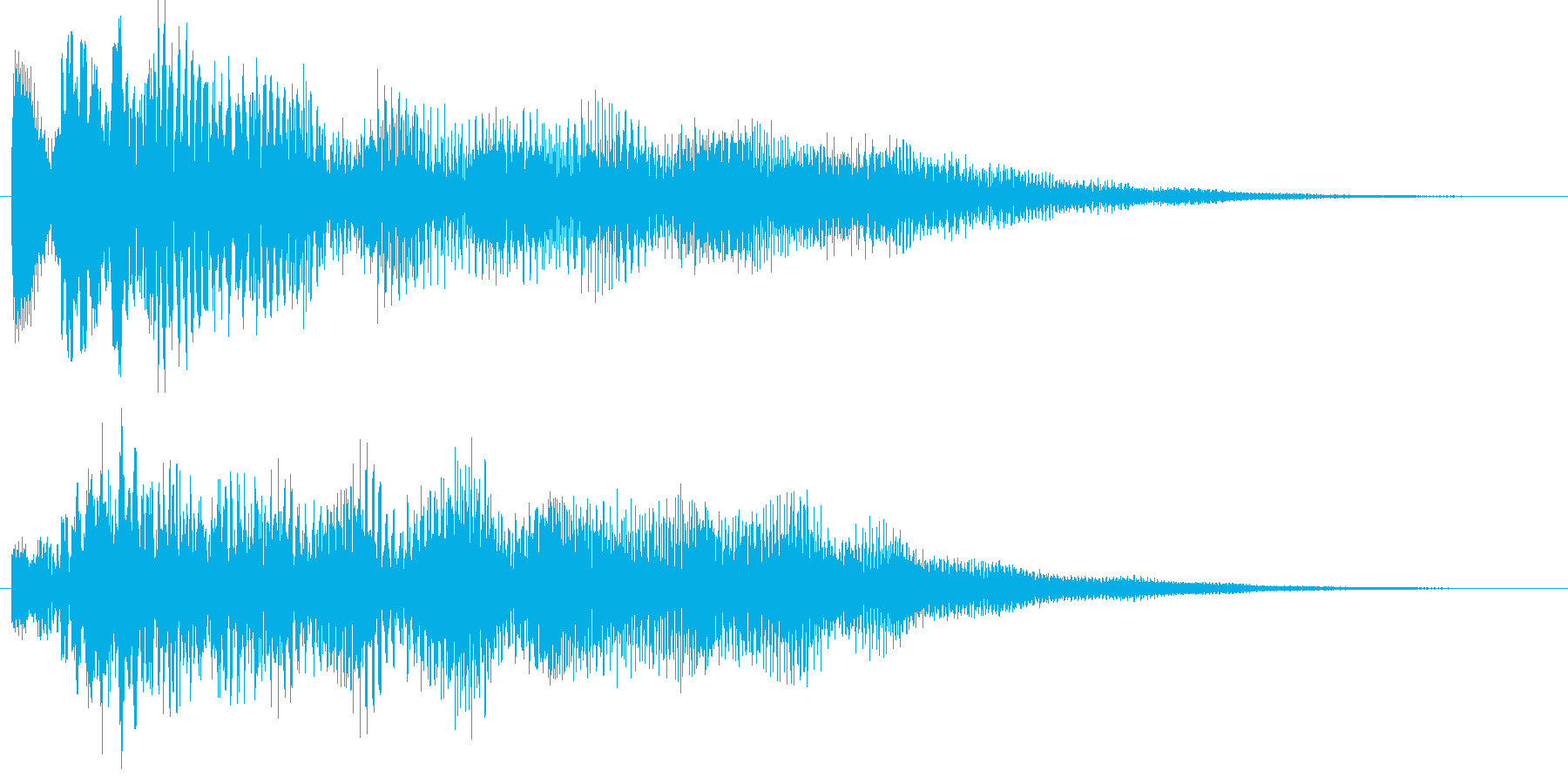 ポロリローン(低音デジタルチャイム)の再生済みの波形