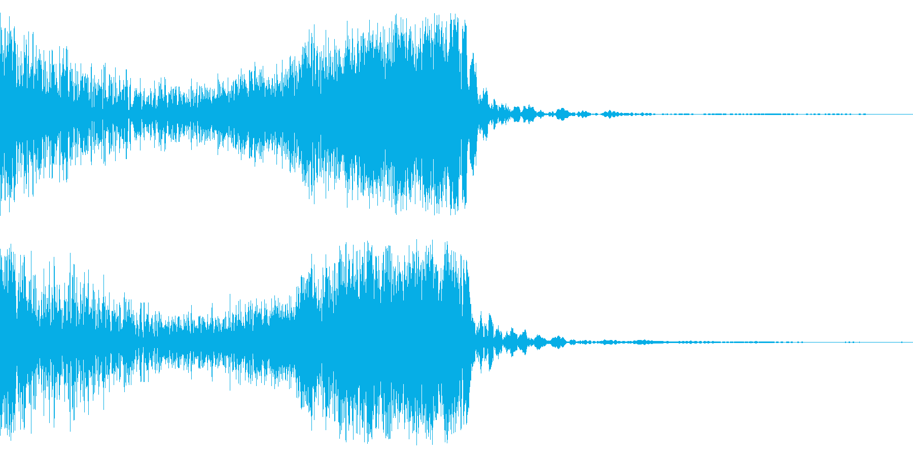 アタック系の音+空間の再生済みの波形