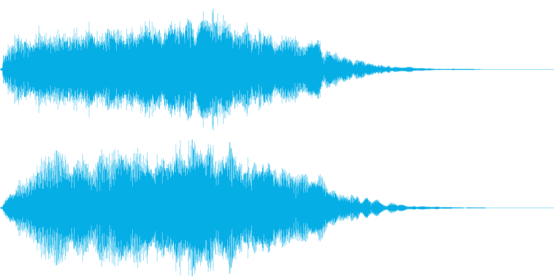 旅に出発するような綺麗な音の再生済みの波形
