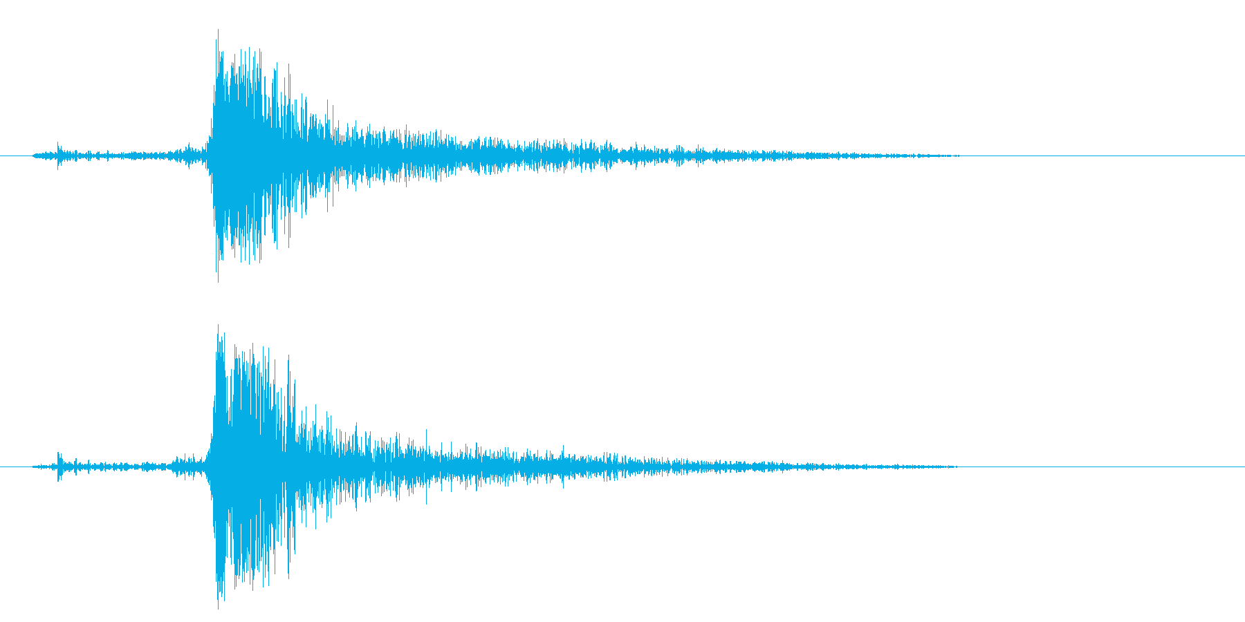 カチャッ(シャープな効果音)の再生済みの波形