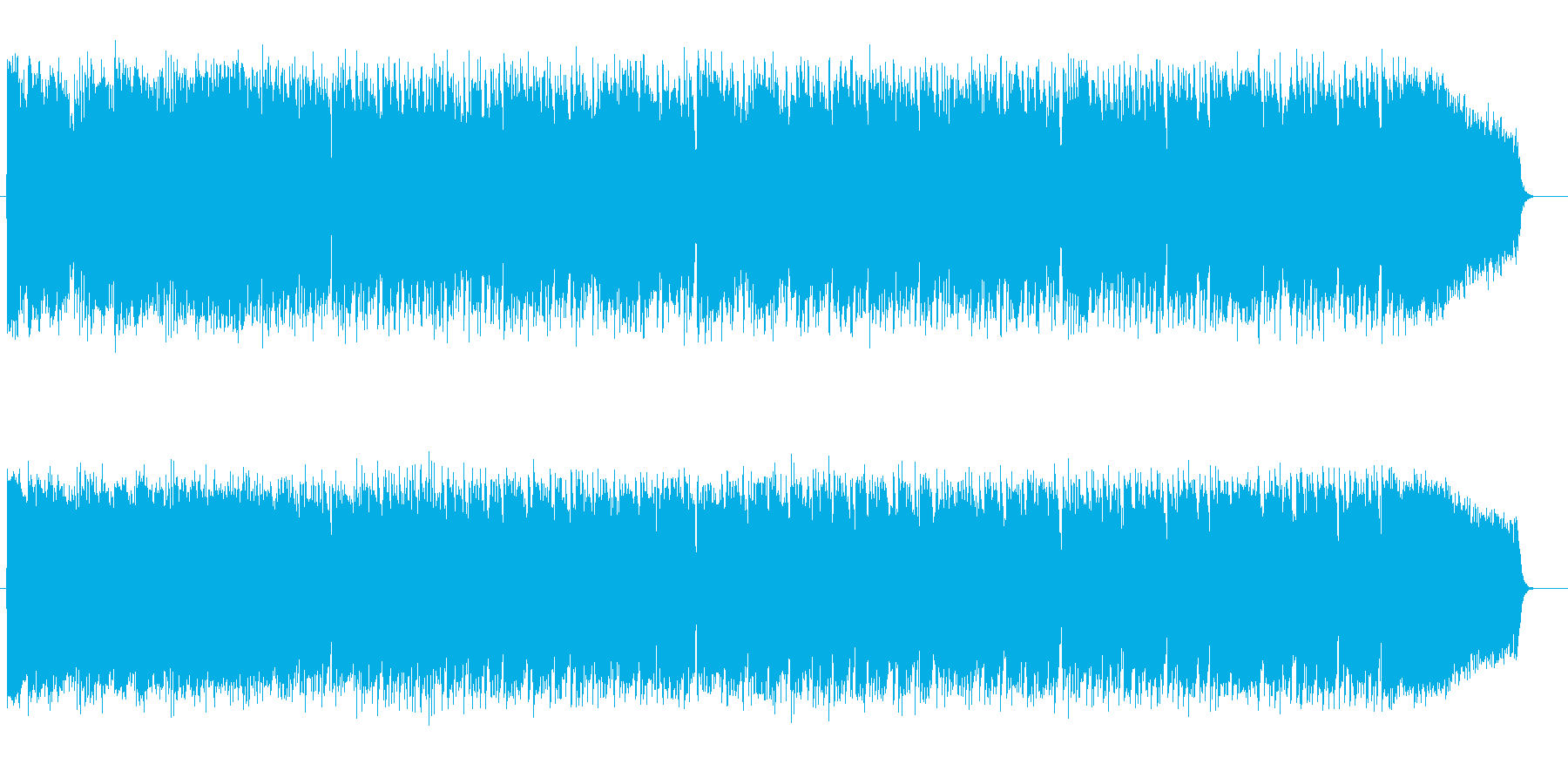 明るく疾走感のあるシンセサイザーサウンドの再生済みの波形