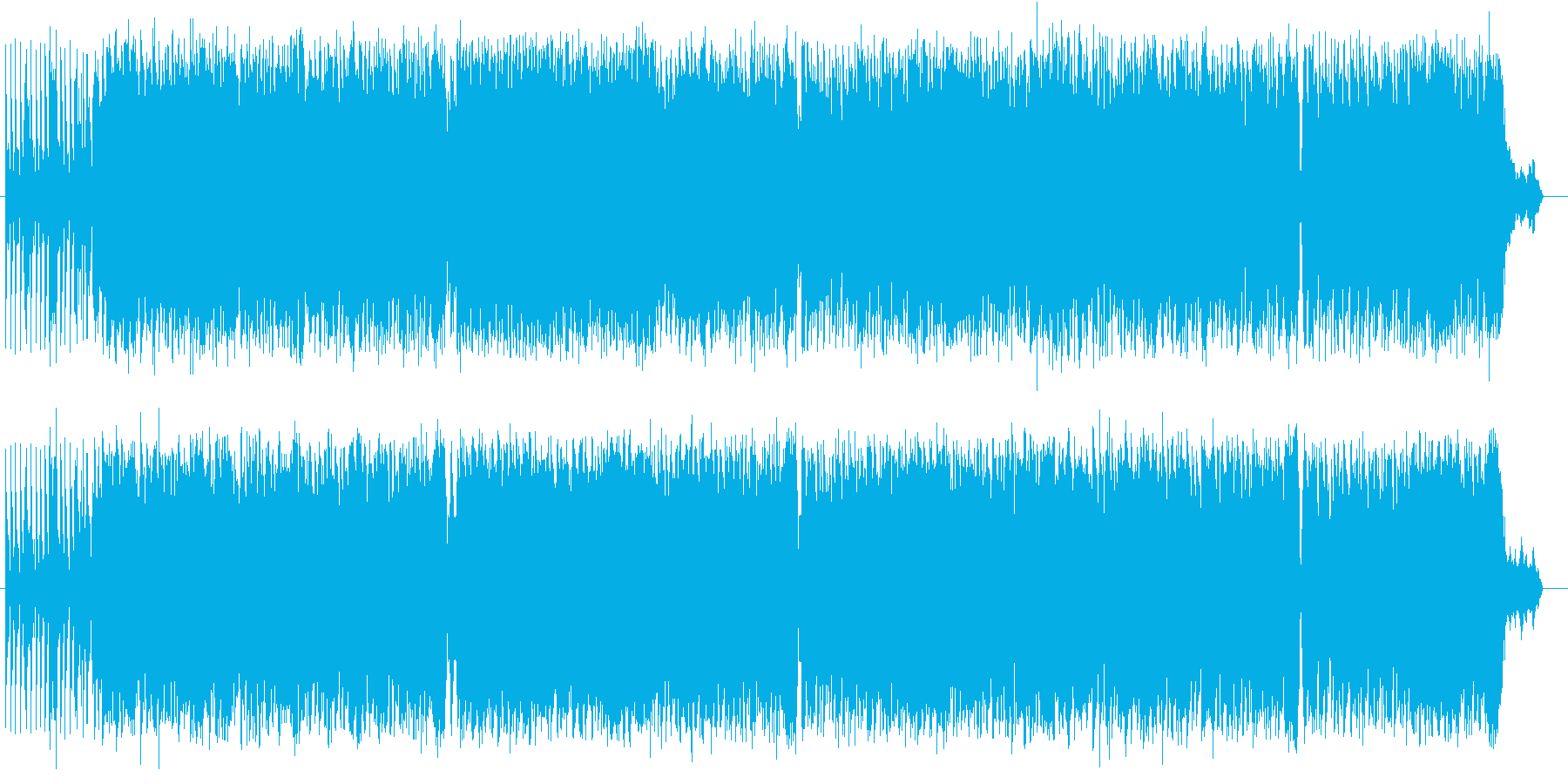 ドラムで始まる勢いのあるロックの再生済みの波形