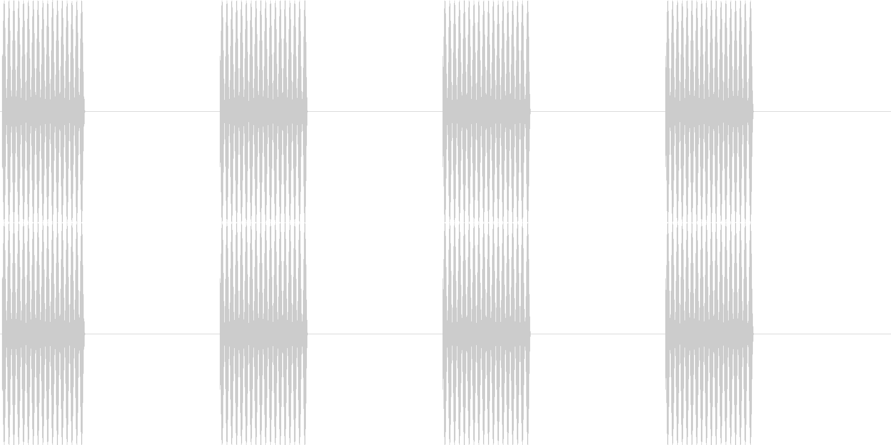 プルルルル…(電話の呼び出し音)の未再生の波形