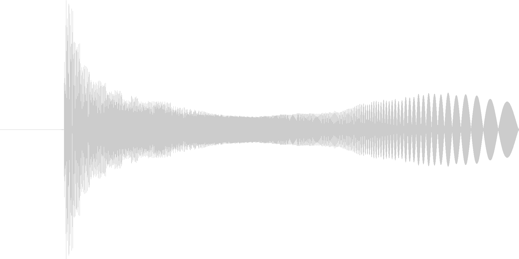 ピヨン(クリック音のような音)の未再生の波形