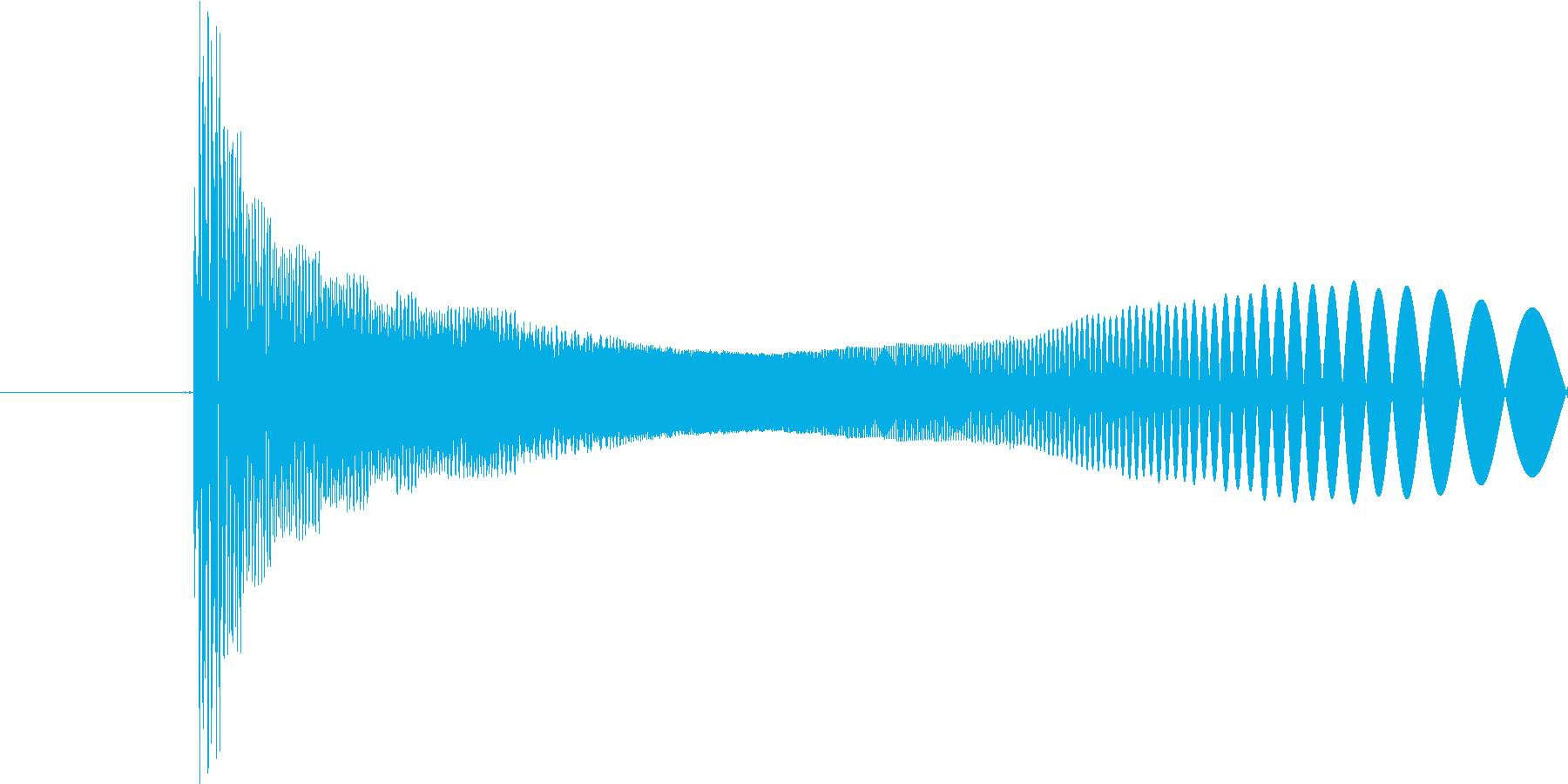 ピヨン(クリック音のような音)の再生済みの波形