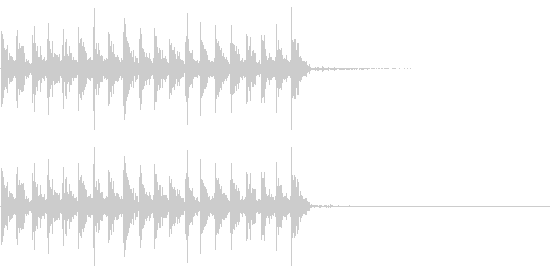 ダダダ...。発砲音E(連射・長め)の未再生の波形