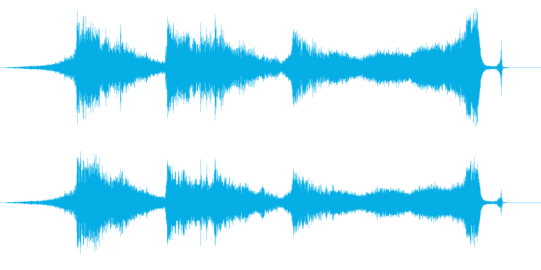 ホラー映画、ドラマ向き楽曲。効果音とし…の再生済みの波形