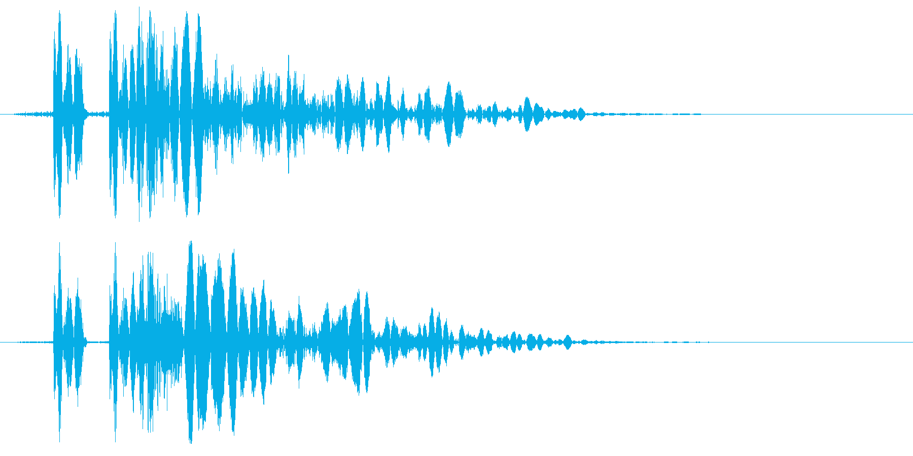 EDM/IDM系の埋もれないバスドラム2の再生済みの波形