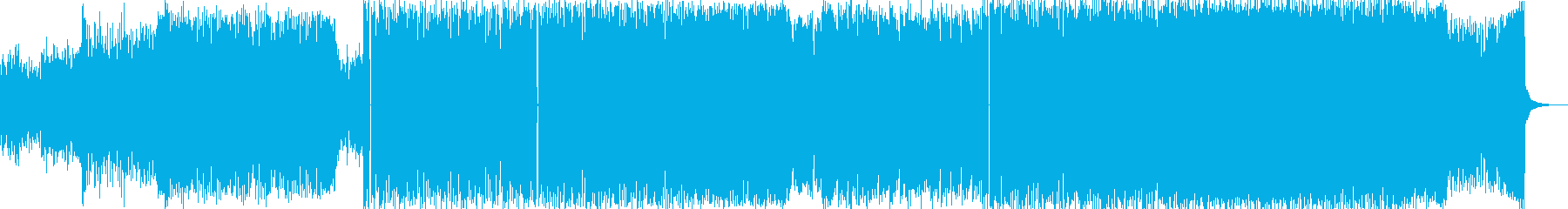 軽快なビートと重低音ベースリフの再生済みの波形