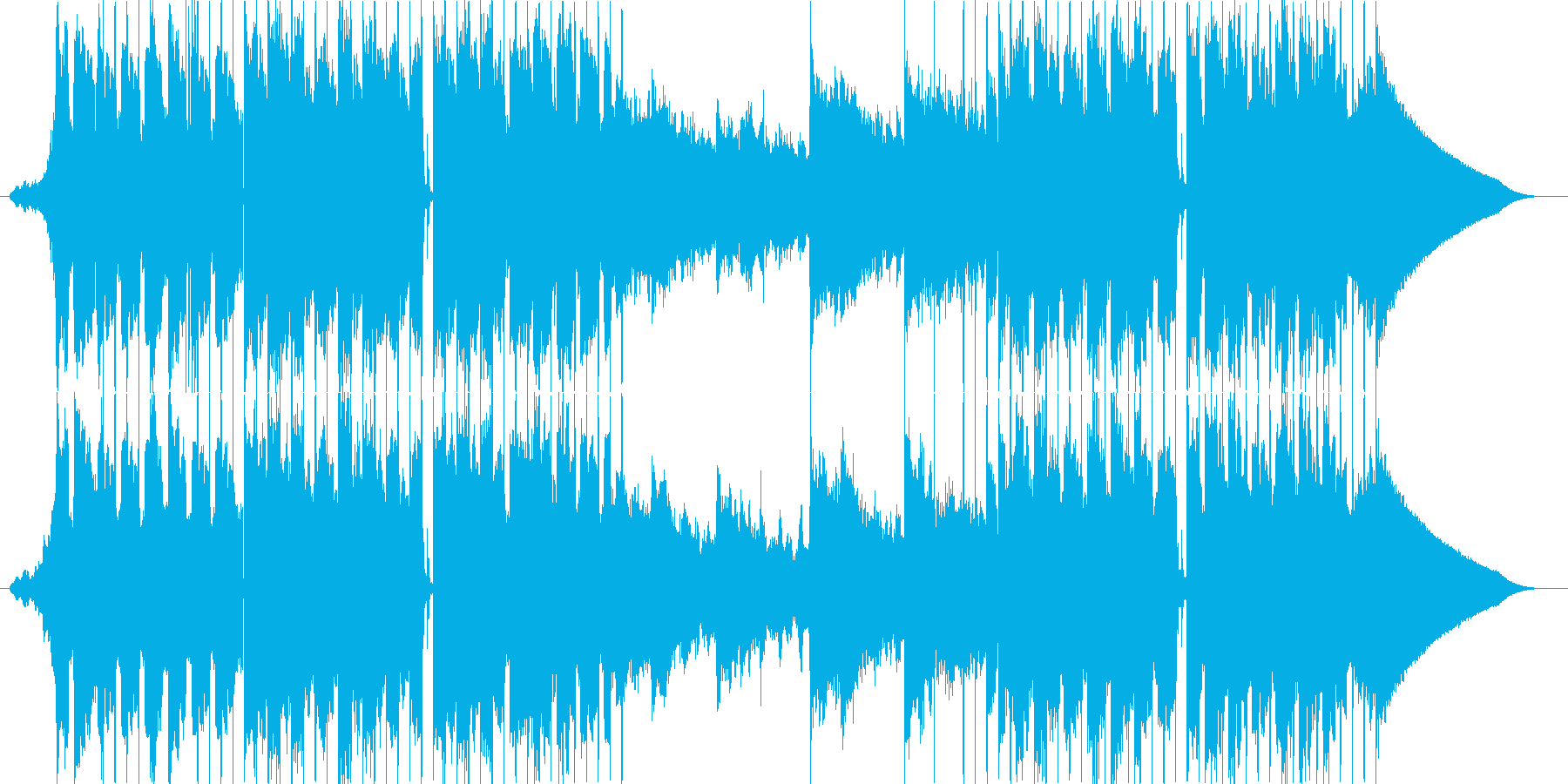クールでシンプルな曲の再生済みの波形