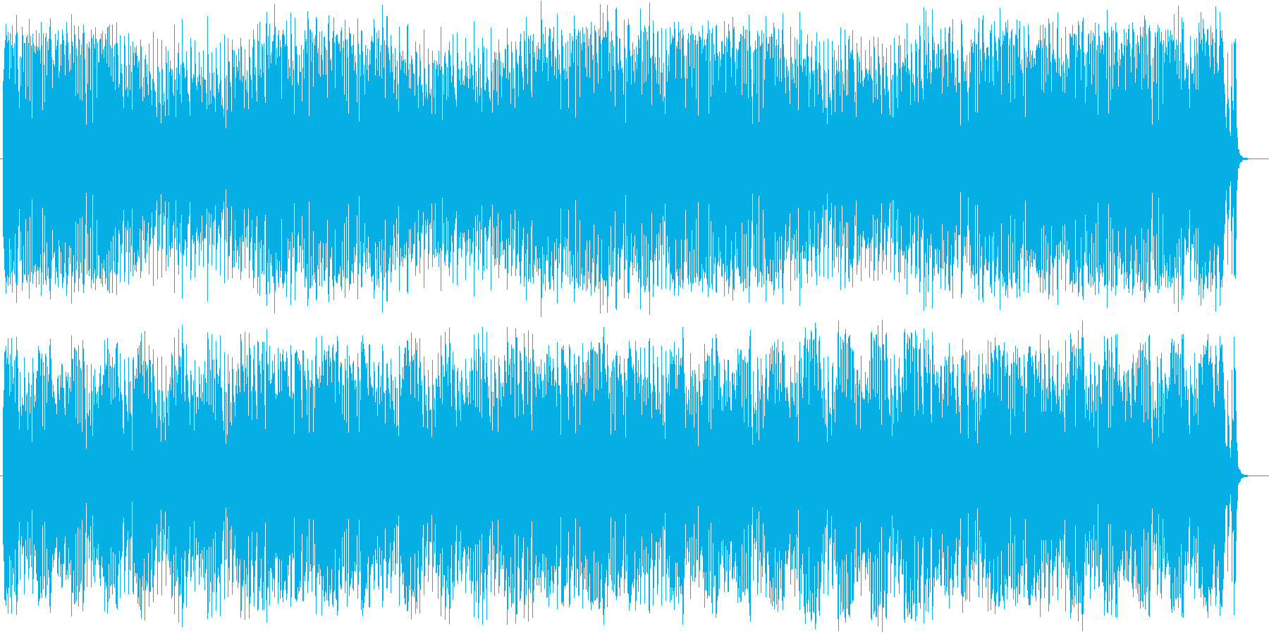 おしゃれなシンセ・ピアノなどのポップ曲の再生済みの波形