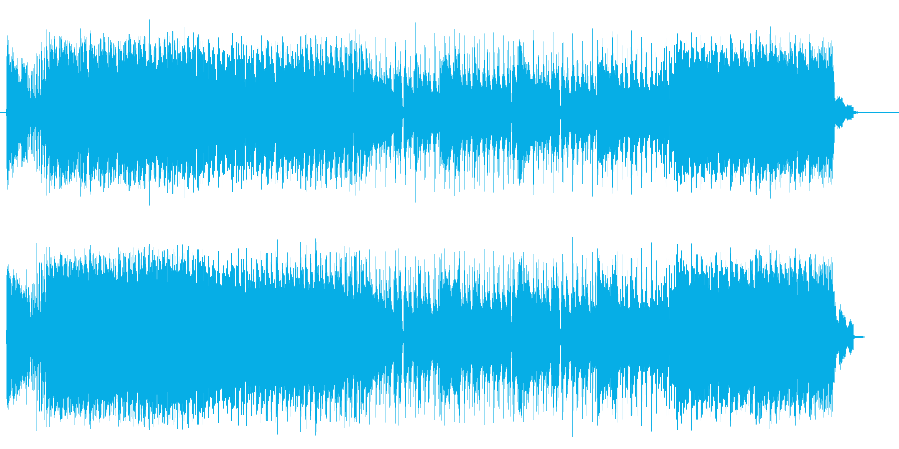 男っぽい季節感のあるロックの曲の再生済みの波形