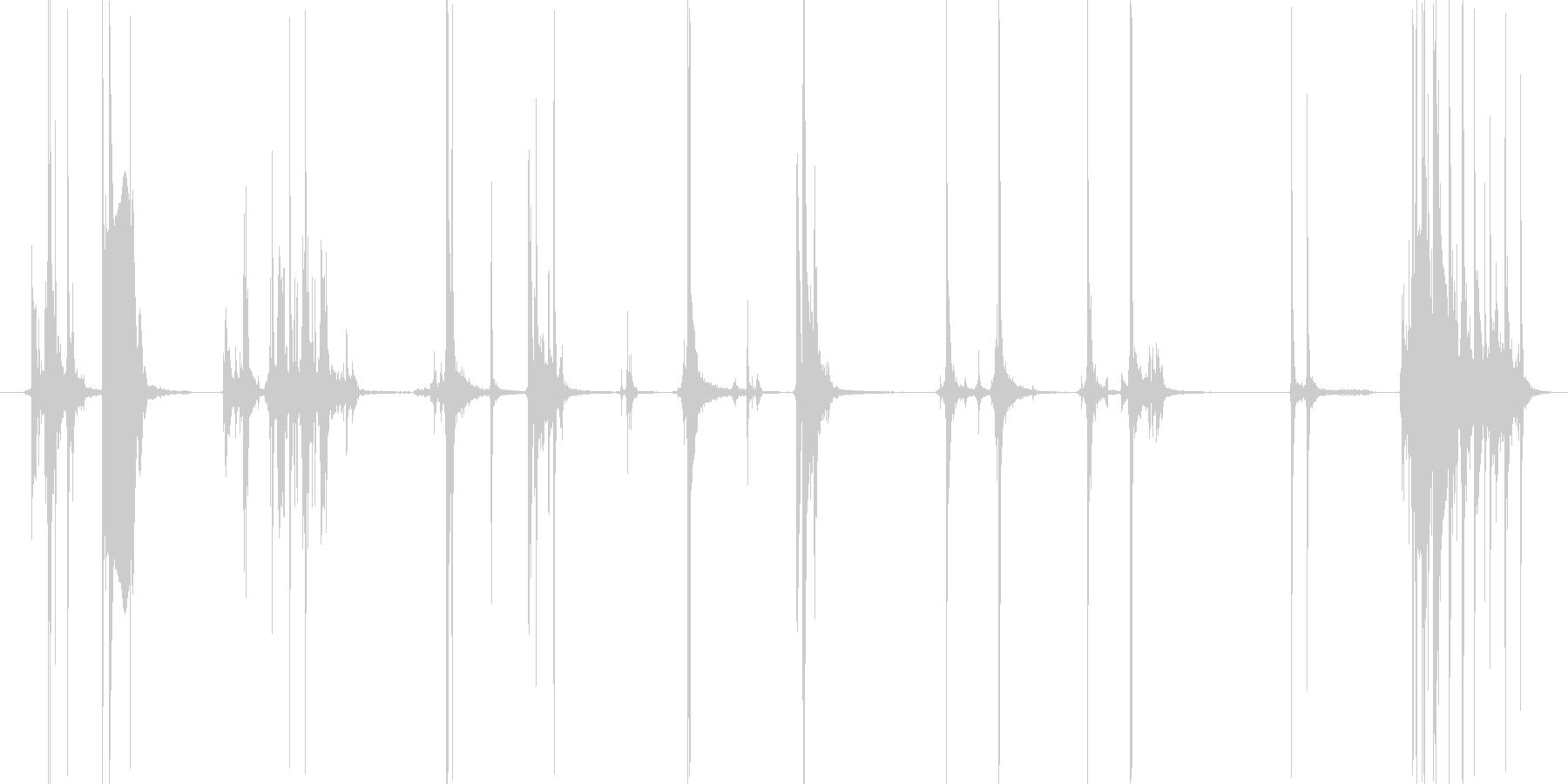ピストルに弾を込める風な音の未再生の波形