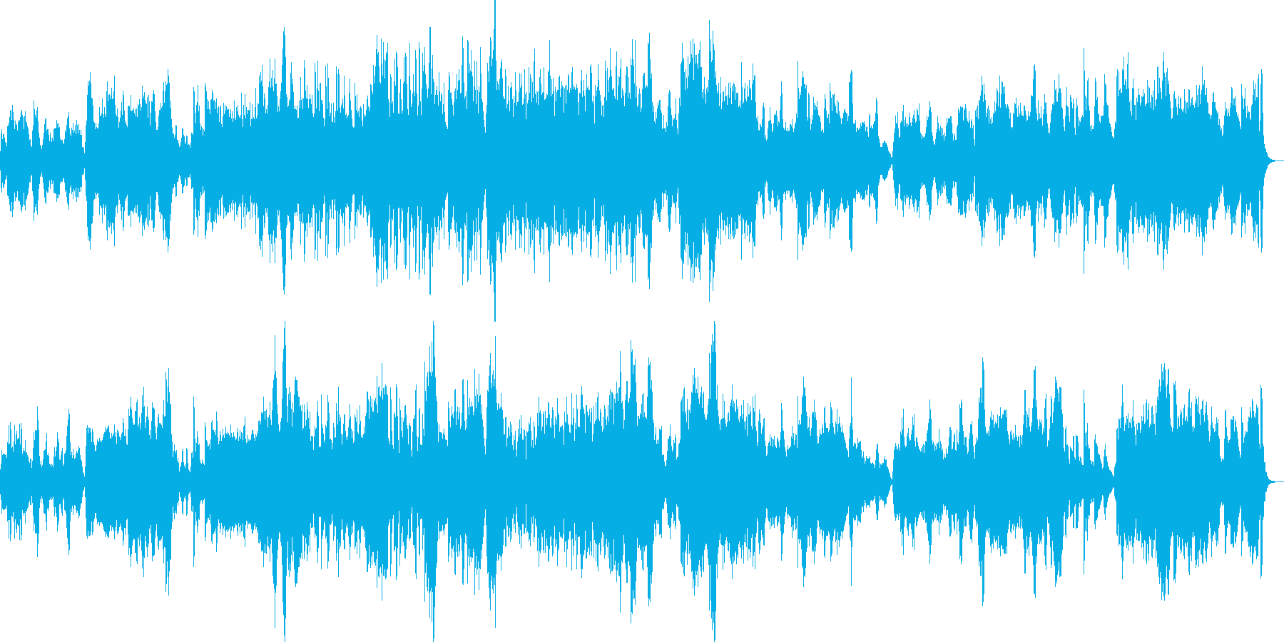 幻想的なストリングスとピアノのための曲の再生済みの波形
