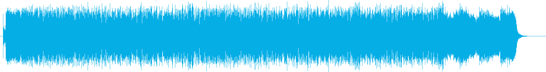 激しさ力強さを持ったシンセサイザーの曲の再生済みの波形
