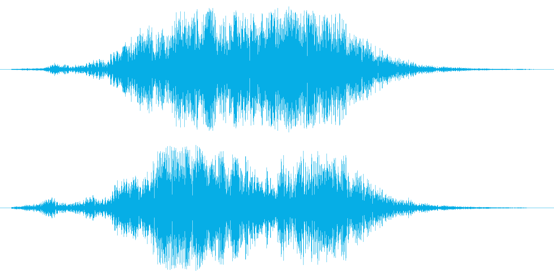 幻想的なタイトルアップ音の再生済みの波形