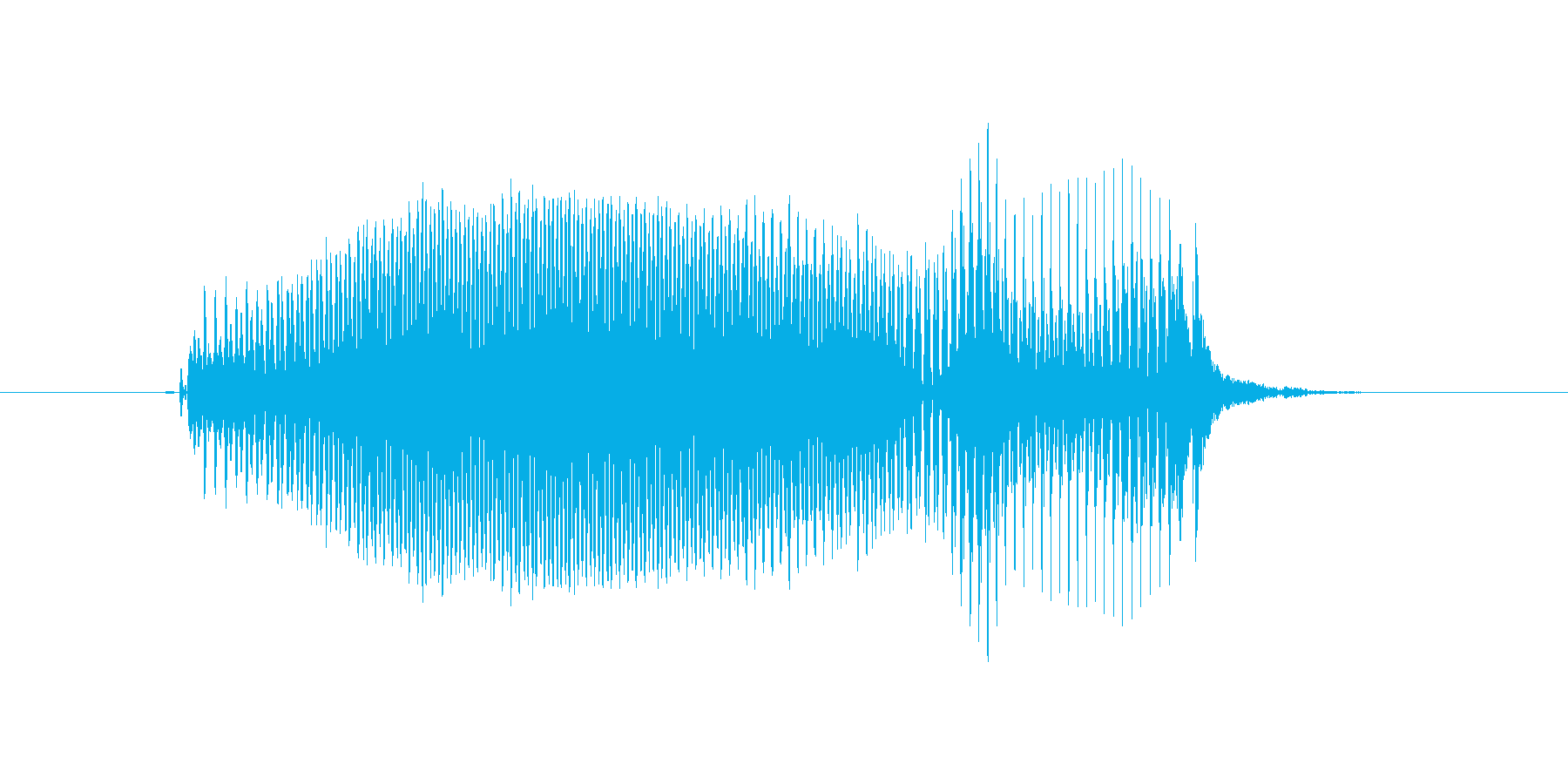 いいえの再生済みの波形